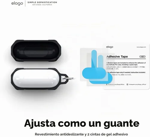 Vista 7 de elago Funda de armadura sólida para AirPods 3 Negro