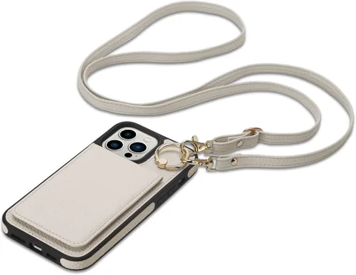 Vista 23 de Funda para iPhone 12 Pro/12, 6.1'', Funda Cartera Cruzada Desmontable con Ranuras para Tarjetas con Bloqueo RFID, Anillo de Soporte 360, Funda Negro