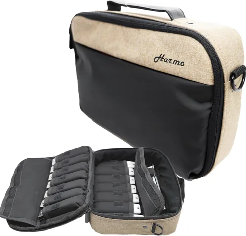 Vista 7 de Harmo nica Case Chromatic Harmonica - Funda negra con cremallera (10 agujeros diatónicos)