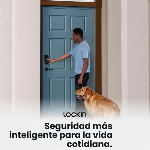 Vista 9 de Lockin Veno Pro, cerradura inteligente todo en uno para puerta delantera, baterías duales