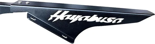 Vista 2 de Protector de cubierta de piñón de cadena de aluminio billet con logotipo grabado compatible con Suzuki Hayabusa GSXR1300 1999-2023