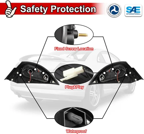 Vista 6 de Nixon Offroad Luces traseras para Mitsubishi Eclipse 2000-2005 Lámparas traseras LED de repuesto para luces traseras de automóvil, 1 par