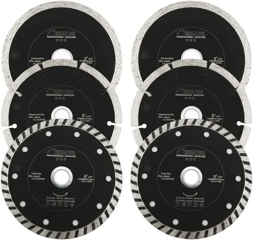 Vista 7 de SHDIATOOL Kit de discos de corte de hojas de sierra de diamante de 4 pulgadas para rueda de corte segmentada de azulejos de porcelana 7/8 "o 5/8