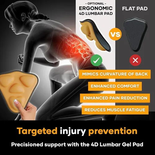 Vista 3 de PLUS - Soporte lumbar para levantar en el trabajo con almohadilla lumbar dimensional ergonómica, cinturón de soporte de espalda para aliviar