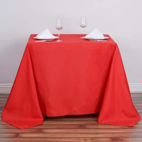 Vista 70 de Efavormart - Mantel cuadrado de lino de poliéster sin costuras, 54 x 54 pulgadas, color beige, para banquetes de boda, fiesta, restaurante