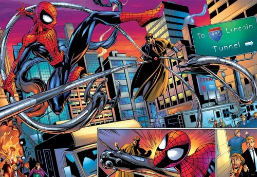 Vista 2 de Buffalo Games - Marvel - Spider-Man vs. Doctor Octopus - Rompecabezas de 2000 piezas para adultos - Rompecabezas desafiante perfecto para noches
