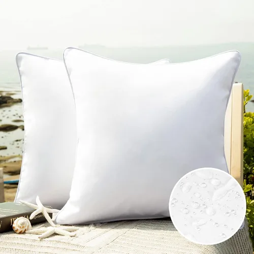 Vista 9 de Phantoscope - Juego de 2 fundas de almohada y cojín cuadradas decorativas, impermeables, para intemperie, sofás, carpas, 18 x 18 pulgadas