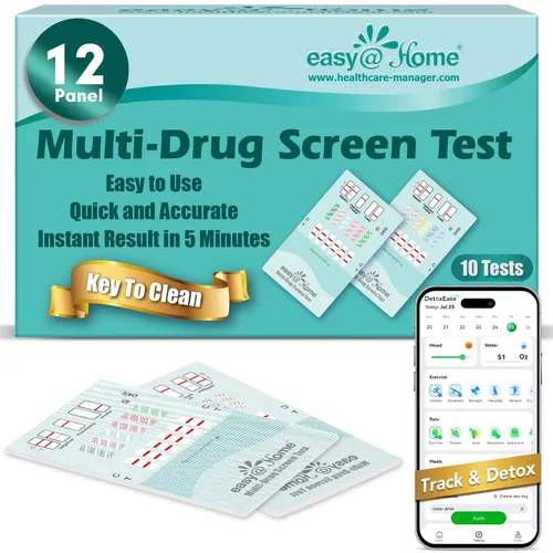 Vista 9 de Easy@Home Prueba instantánea de drogas en orina de 12 paneles - THC, COC, OPI 2000, MET, OXY, AMP, BAR, BZO, MTD, MDMA, PCP, PPX #EDOAP-1124 -Kit
