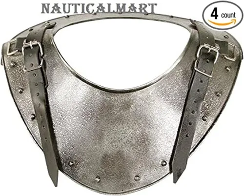 Vista 2 de NauticalMart Armadura medieval, de guerrero oscuro, para el cuello, talla única