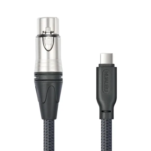 Vista 15 de Cable de micrófono XLR hembra de 3.3 pies a USB C, USB C a XLR para micrófono dinámico iPhone 15, iPad, portátil, tableta