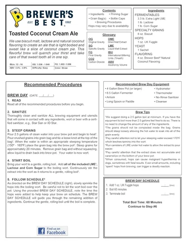 Vista 6 de Brewer's Best Kit de ingredientes de cerveza casera -5 galones (crema de coco tostada Ale)