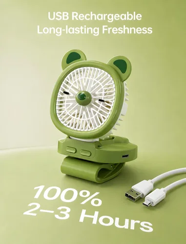 Vista 6 de Ventilador personal portátil, ventilador de mano portátil recargable por USB, ventiladores de muñeca con luces LED, mini ventilador portátil