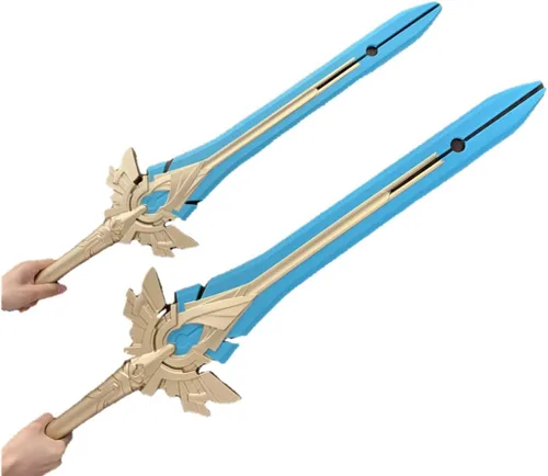 Vista 4 de Espada de cosplay de Halloween para Skyward Wolf's Blade Gravestone PU espuma armas regalos de cumpleaños Hoja Skyward