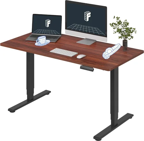 Vista 21 de FLEXISPOT E6 - Escritorio de pie eléctrico de 3 etapas con motor dual, 48 x 24, para usar sentado o de pie, soporta 220 lbs, altura ajustable