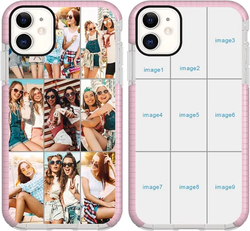 Vista 46 de Funda de teléfono personalizada para iPhone 11, diseño personalizado de fotos de collage de múltiples imágenes, resistente a los golpes, resistente