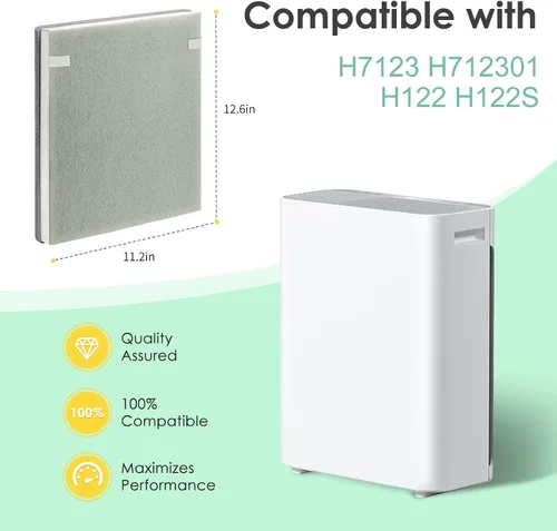 Vista 2 de H7123101 H211 - Filtro de repuesto compatible con el purificador de aire Govee H7123 y Homvana H211 H211S y Govee-Life H7123101, filtros HEPA