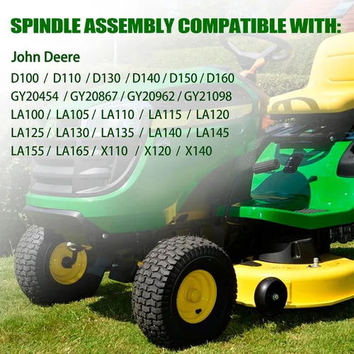 Vista 6 de El conjunto del husillo reemplaza a John Deere GY20962 GY20454 GY21098 GY20867 Oregon 285-851 82-359, se adapta a cubiertas de 42, 48, 54 pulgadas