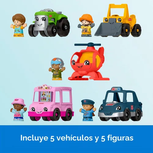 Vista 4 de Fisher-Price Set de vehículos de actividad Little People