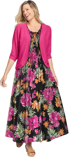 Vista 6 de Woman Within Cárdigan con ribete acanalado para mujer, talla grande