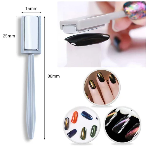 Vista 8 de 5 imanes de ojos de gato 3D para uñas, ojos de gato, esmalte magnético de uñas de gel, bolígrafo magnético de doble cabeza, imanes de manicura