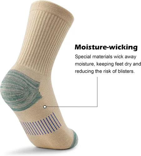 Vista 4 de Gonii Crew Socks Women Hiking Running Athletic Cushioned Compression Socks 5-6 Pairs