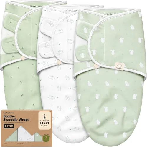 Vista 52 de KeaBabies Paquete de 3 pañales orgánicos para recién nacidos, 0.5 TOG Frost