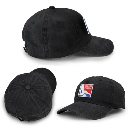 Vista 2 de Gorra de béisbol unisex para adultos estilo vintage ajustable estilo vintage estilo vaquero diseño de Cougar Hunter
