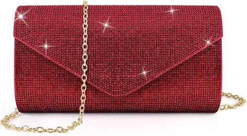 Vista 7 de PACETAP Bolsos de mano con diamantes de imitación para mujer, bolsos de noche con purpurina brillante para fiesta de los años 20, boda, compromiso