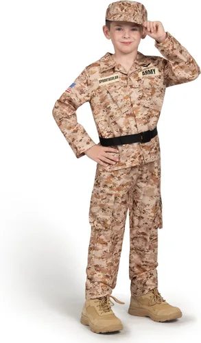 Vista 4 de Spooktacular Creations Disfraz militar para niños, disfraz de soldado del ejército para Halloween