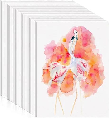 Vista 13 de 120 hojas de papel de acuarela a granel, papel prensado en frío de 140 lb/300 GSM, papel blanco para acuarela para niños, estudiantes, adultos
