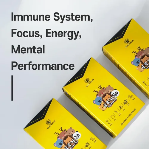 Vista 5 de GeumHeuk Ginseng negro coreano para niños, vitaminas, multivitamínicos, apoyo al sistema inmunológico, enfoque, rendimiento mental de 1.7 fl oz x 30