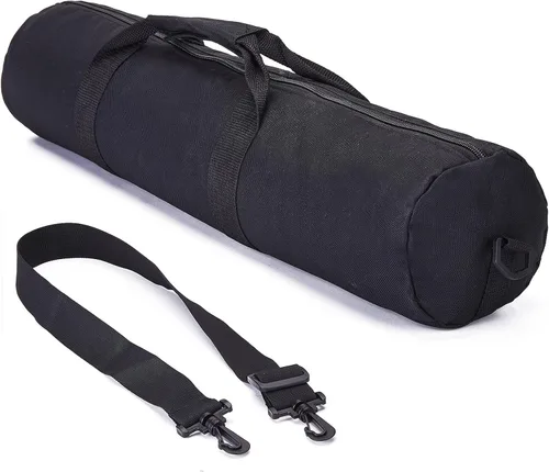 Vista 8 de Bolsa de transporte para trípode, 22.5 x 7.5 x 7.5 pulgadas, funda acolchada de trípode resistente con correas para el hombro y asa (S)
