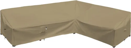 Vista 18 de Funda de Sofá Seccional de Servicio Pesado para Exteriores, Fundas Impermeables 600D para Sofá Seccional de Patio, Funda para Muebles de Jardín