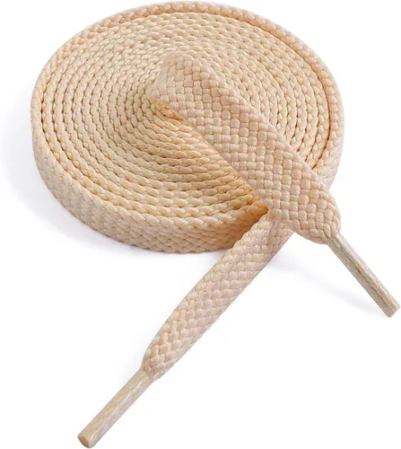 Vista 44 de VSUDO Cordones planos para tenis, cordones para tenis, cordones atléticos 01 Blanco