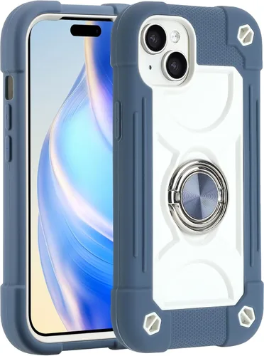 Vista 27 de MARKILL Funda compatible con iPhone 14 Pro de 6.1 pulgadas con soporte de anillo integrado, protección contra caídas de grado militar, carcasa Palta