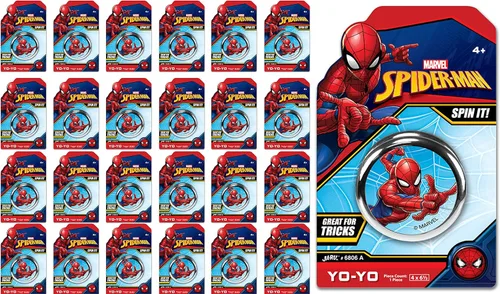 Vista 10 de JA-RU Marvel Toys YoYo Toy (1 unidad de estilo surtido) Superhéroes Spiderman, Hulk, Capitán América y Ironman para niños, Yoyo para principiantes