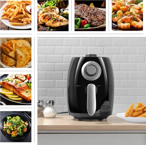 Vista 4 de Freidora de aire – Freidora eléctrica de 2.3 cuartos de galón para una cocina más saludable – Aparato compacto con interior antiadherente – Gadgets