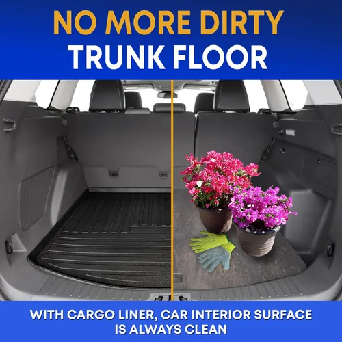 Vista 4 de Forro de carga prémium para Ford Escape 2013-2019 Lincoln MKC 2013-2019 - 100% de protección, alfombrilla de maletero de ajuste personalizado