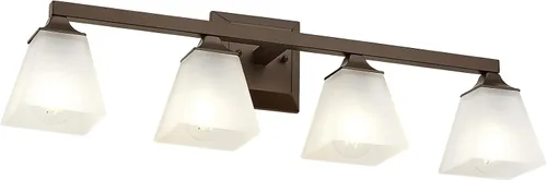 Vista 9 de HWH - Lámpara de baño moderna, lámpara de tocador de pared de níquel cepillado, lámpara de pared de tocador con campana cuadrada y pantalla