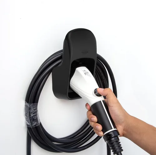 Vista 2 de 【Actualizado】 Soporte para cargador de vehículos eléctricos no oxidante – Funda SAE J1772 de alta calidad montada en la pared para gestión de cables