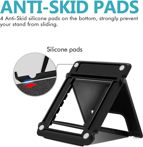 Vista 5 de COOLOO Soporte para teléfono celular, paquete de 4, soporte para tableta multiángulo, soporte universal para teléfono para escritorio, teléfono