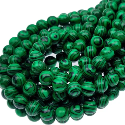 Vista 7 de Cuentas de ágata de pavo real natural de 0.236 in, cuentas redondas lisas de materiales de bricolaje, pulsera, collar, aretes, fabricación de joyas