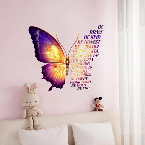 Vista 5 de Calcomanías de pared inspiradoras grandes y coloridas, calcomanías de vinilo con frases motivacionales y frases positivas para niños, niñas, aula