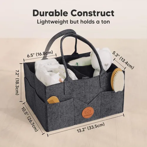 Vista 7 de KeaBabies Cambiador de pañales portátil y organizador de pañales para bebé, tapete cambiador plegable impermeable para bebé, tapete de cambio