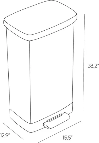 Vista 4 de Curver Tapa en acero inoxidable como acabado, reciclaje perfecto para uso doméstico en interiores para eliminación de basura, 50 litros, metálico