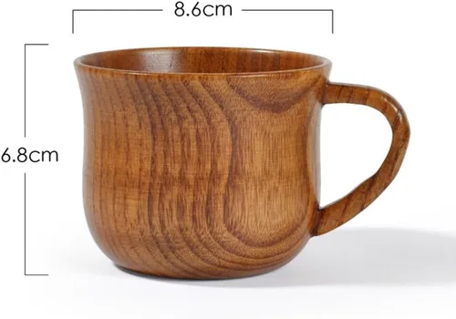 Vista 2 de Taza de cerveza de azufaifo con asa, reutilizable, para té, leche, agua, sólida y práctica