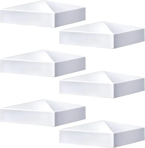 Vista 16 de Taiyin 1 pieza pirámide de vinilo blanco PVC tapas superiores, valla y cubierta para postes de valla de vinilo (4 x 4 pulgadas)