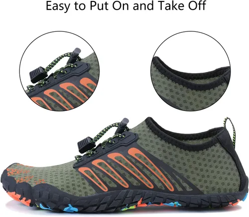 Vista 3 de MAYZERO Zapatos de agua para hombres y mujeres, zapatos de surf, playa, piscina, zapatos de punta ancha, senderismo, zapatos de agua, zapatillas