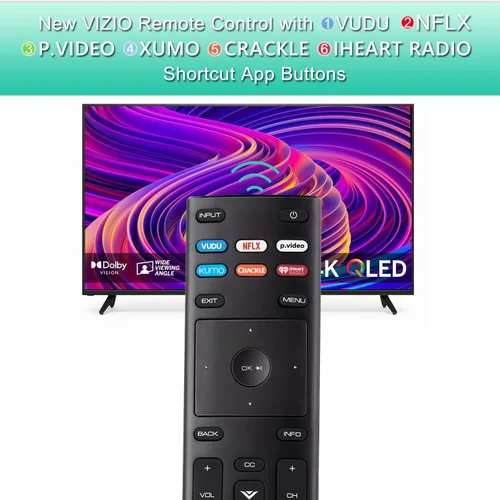 Vista 6 de Universal para VIZIO Smart TV Control Remoto Reemplazo XRT136 para Vizio TV