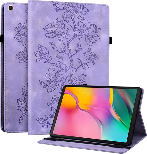 Vista 50 de Funda para Samsung Galaxy Tab S5e 10.5 2019 Modelo SM-T720/T725/T727, funda delgada de piel sintética con soporte multiángulo y soporte